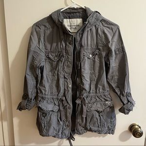 Abercrombie & Fitch Grey utility jacket size small